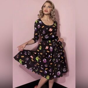 Vixen by Micheline Pitt Ghostbusters novelty print swing dress - small